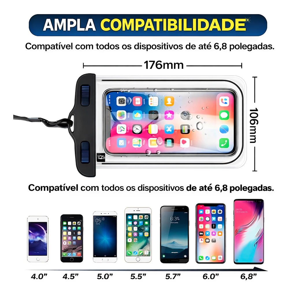 Kit 10 Capas Bolsas Prova Dagua Impermeavel Universal